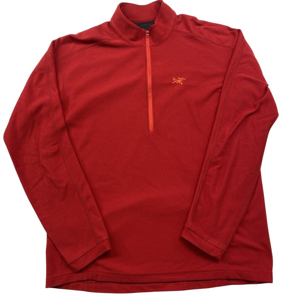 Arc'teryx Delta AR Half Zip Fleece Mens SL Red Grid Pullover Gorpcore Jacket